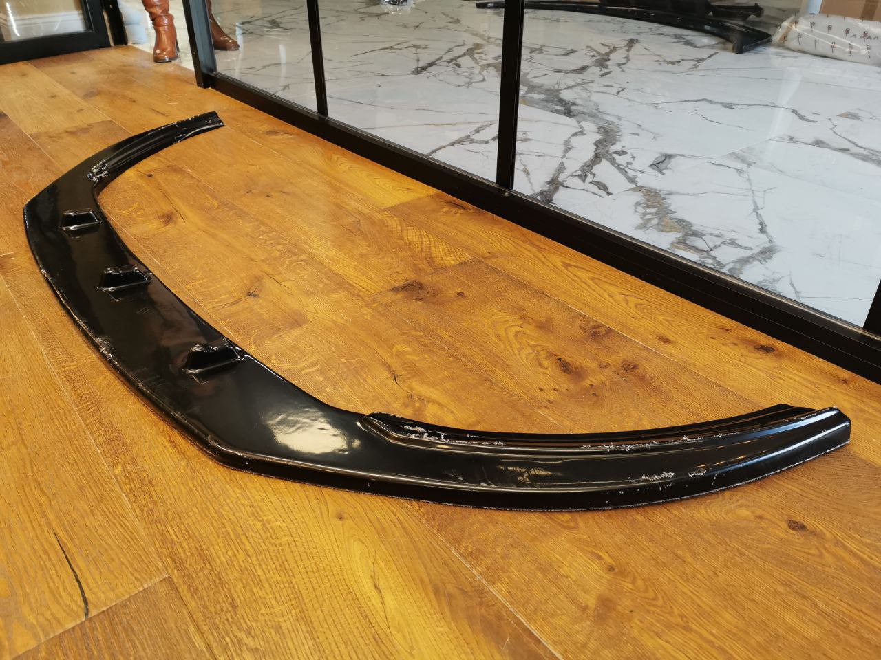 SPLITTER ADATTO PER VW PASSAT CC 2012-2017 RLINE LOOK NERO LUCIDO