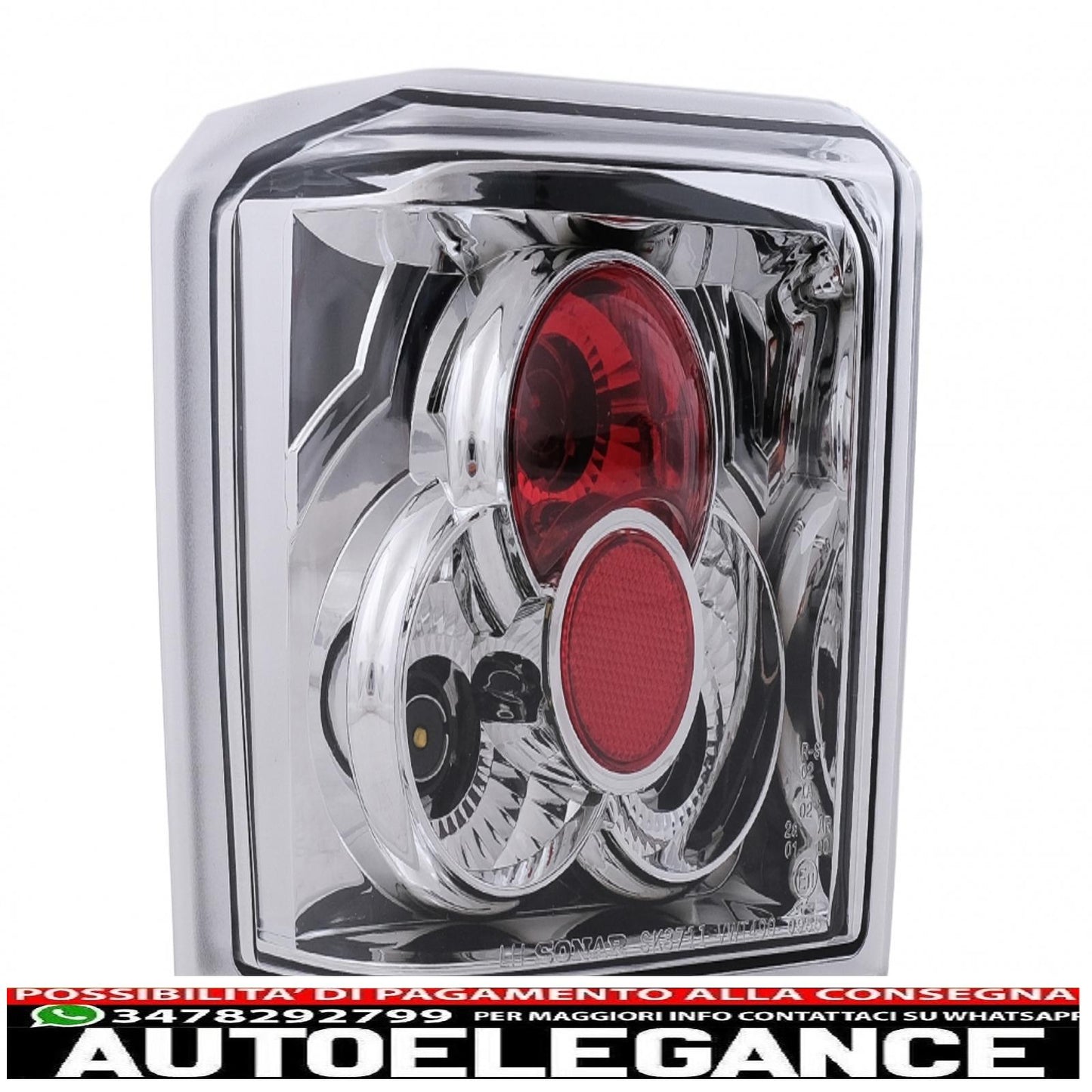 rear lights suitable for vw t4 transporter caravelle multivan (1990-03.2003) chrome