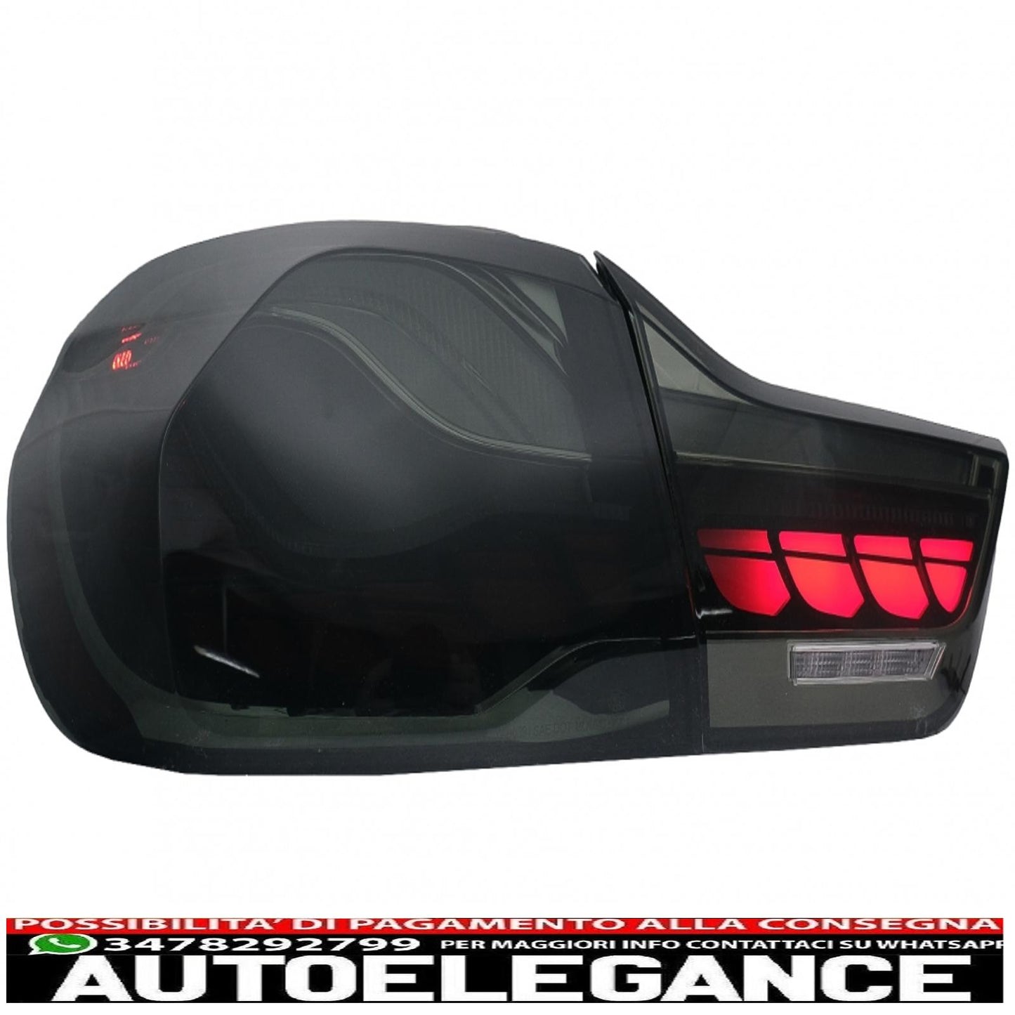 fanali posteriori oled adatti per bmw serie 4 f32 f33 f36 m4 f82 f83 (2013-03.2019) fumo rosso con luce di svolta sequenziale dinamica