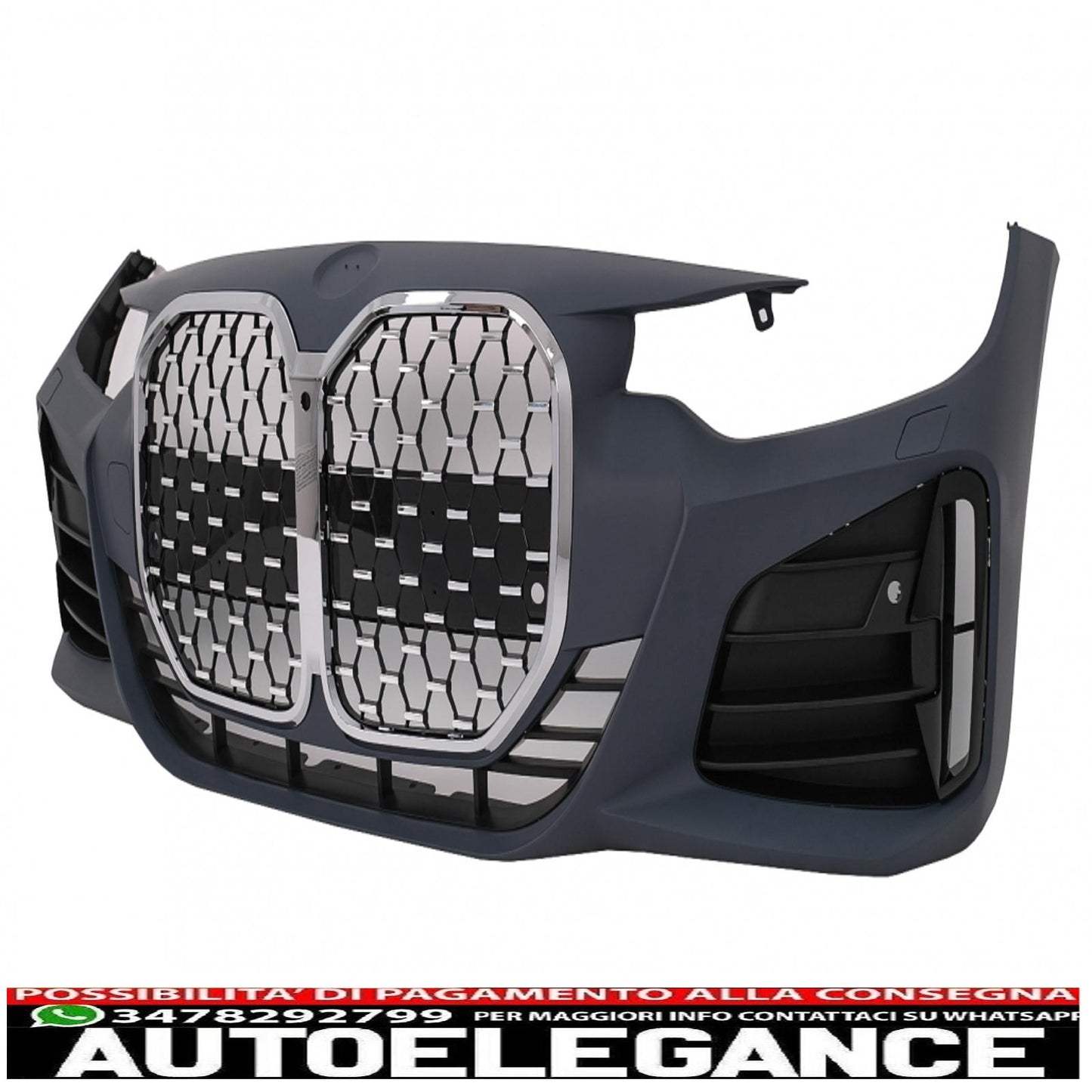 Front Bumper Suitable for BMW 4 Series F32 F33 F36 (2013-2017) Coupe Convertible Gran Coupe M4 Design Chrome Grille