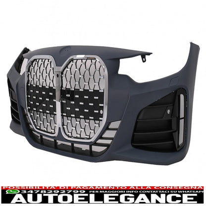 Front Bumper Suitable for BMW 4 Series F32 F33 F36 (2013-2017) Coupe Convertible Gran Coupe M4 Design Chrome Grille