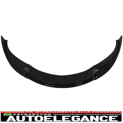 Front bumper spoiler lip suitable for bmw 5 series e60 e61 m5 bumper oe (2003-2010) piano black 