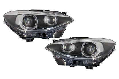 LED DRL Angel Eye Headlights for BMW 1 Series F20 F21 2011-2014 Black Light