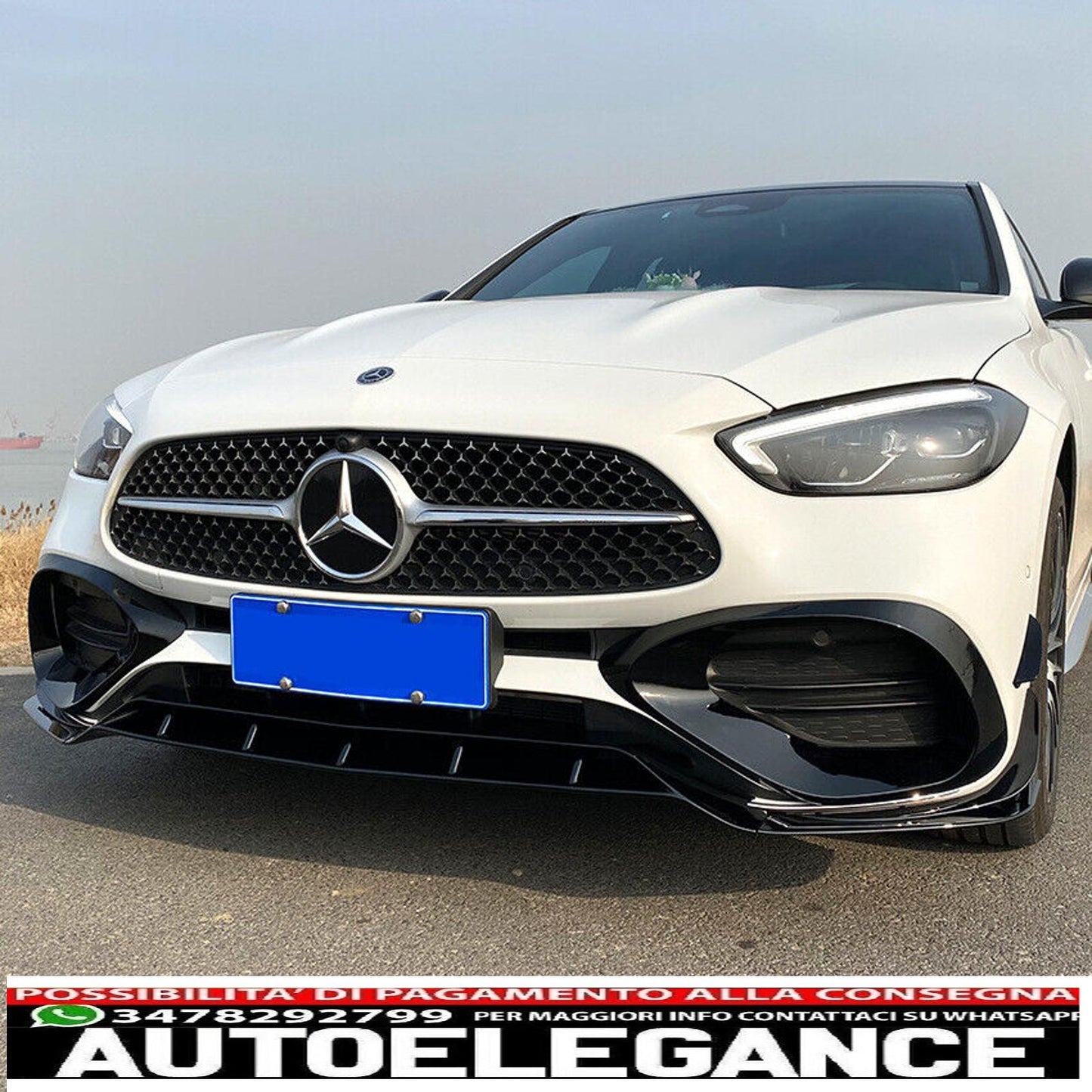 spoiler anteriore labbro spoiler aero adatto per w206 s206 classe c amg line-mostra il titolo originaletesto originalefrontspoiler spoilerlippe spoiler aero passend für w206 s206 c-klasse amg line
