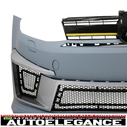 kit carrozzeria completo adatto per vw golf 7 vii 5g1 (2012-2017) design r400 con sistema di scarico completo e spoiler con alette sul tetto del parabrezza