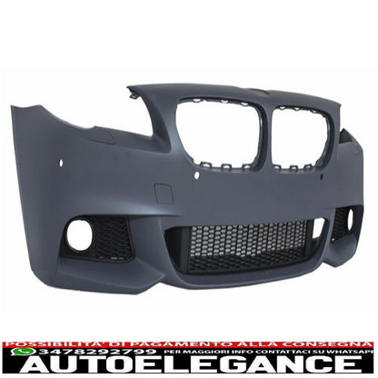 front bumper suitable for bmw f10 f11 5 series (2011-2017) with extension lip and side skirts m-performance design