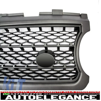 center grille suitable for land rover range rover vogue iii (l322) (2006-2009) silver autobiography supercharged edition
