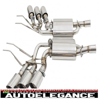 complete exhaust system suitable for mercedes g-class w463 (2009-2018) g500 g55 g63 g65 triple exhaust pipes with electronic valve