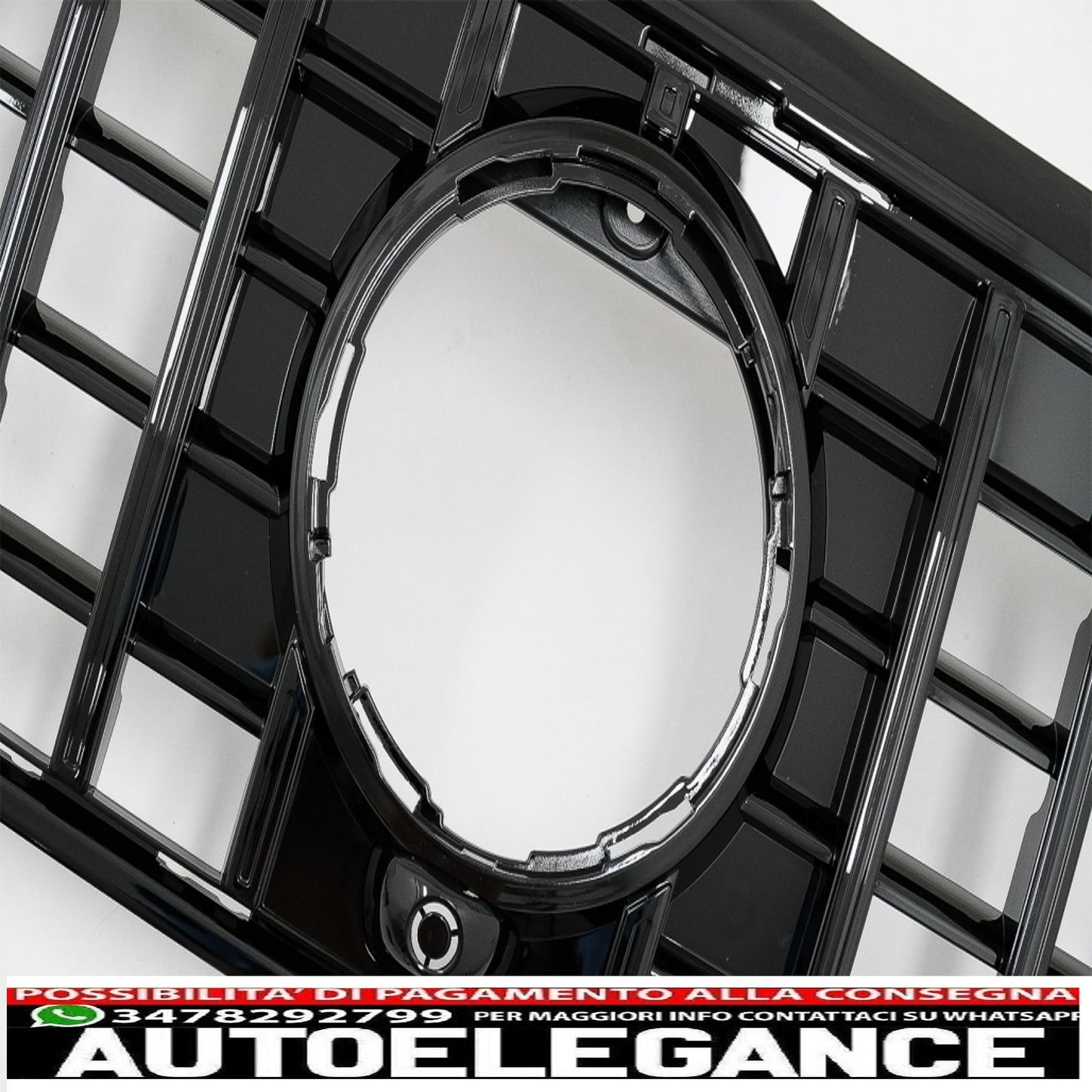 front grill suitable for mercedes glb class x247 (2019-up) gt-r panamericana design piano black 