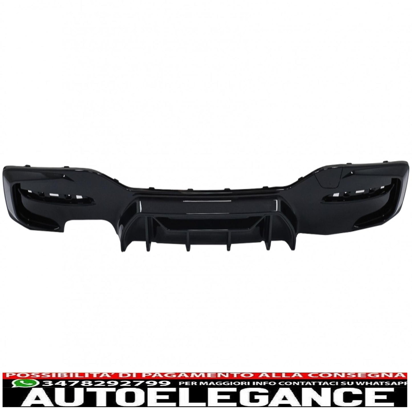 spoiler paraurti posteriore mantovana diffusore sinistro doppia uscita adatto per bmw serie 1 f20 f21 lci (2015-2019) pianoforte nero design da competizione