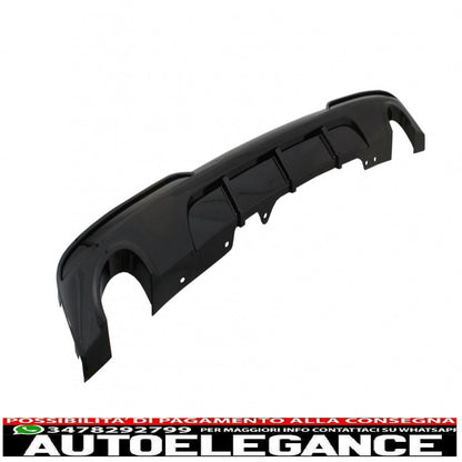 Single dual outlet exhaust diffuser suitable for bmw 5 series f10 f11 non-lci lci (2011-2017) m-technik design piano black