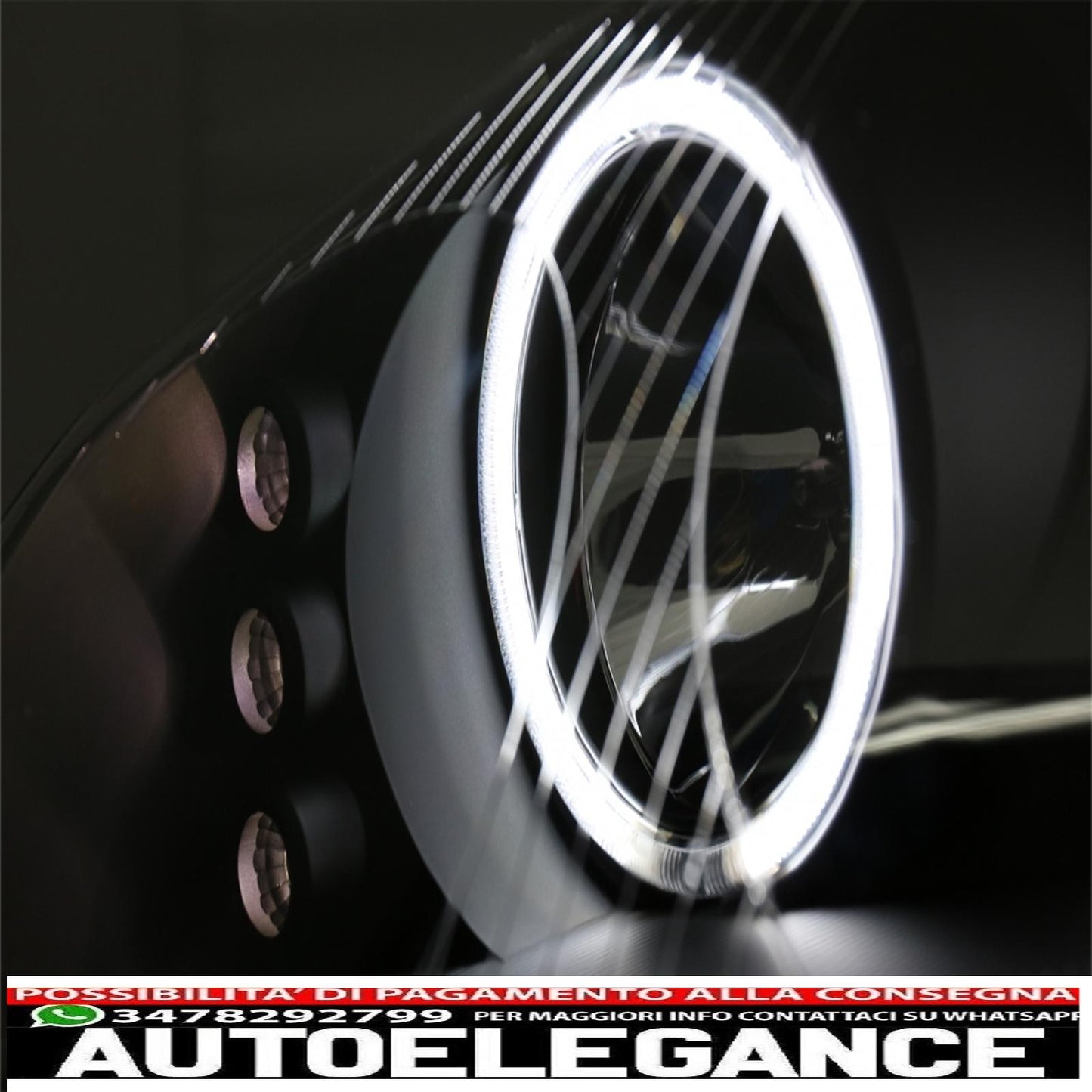 ccfl led headlights angel eye suitable for vw golf v 5 jetta 5 (2004-2009) black 