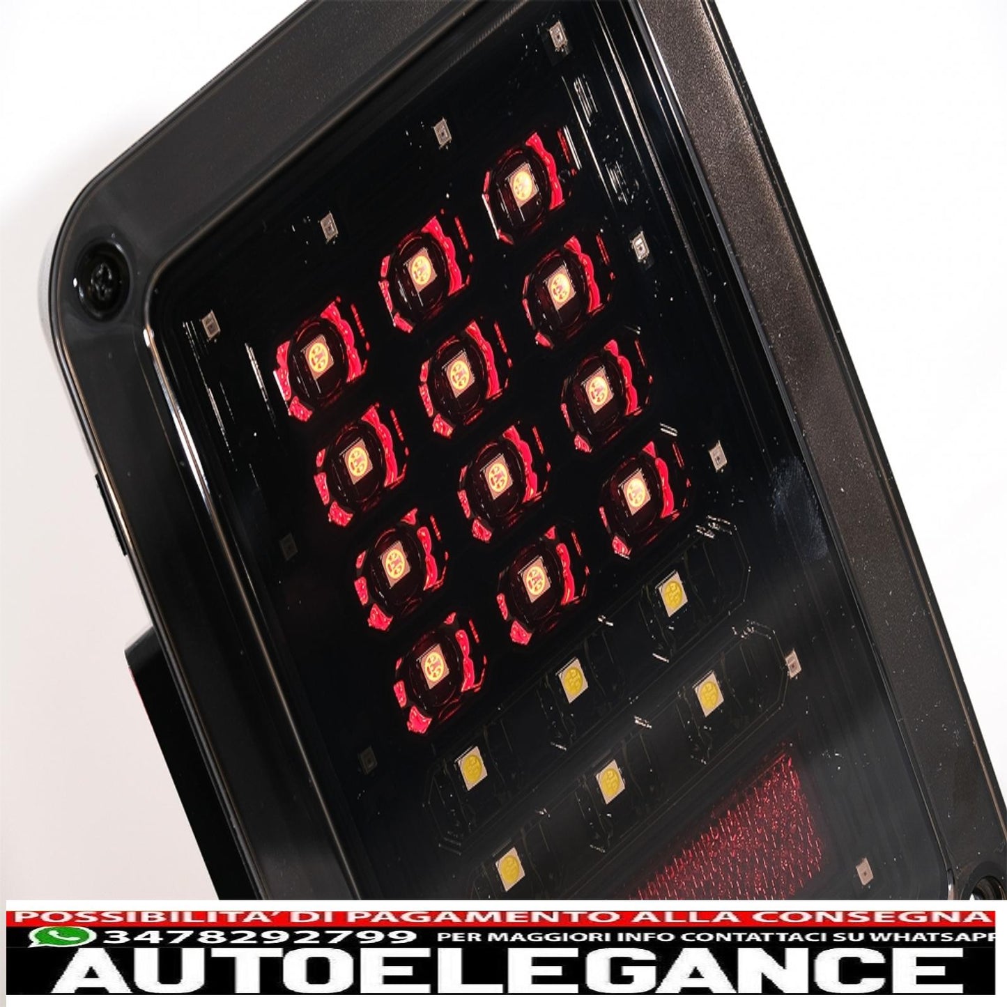 Fanali posteriori full led adatti per jeep wrangler jk (2007-2017) fumé