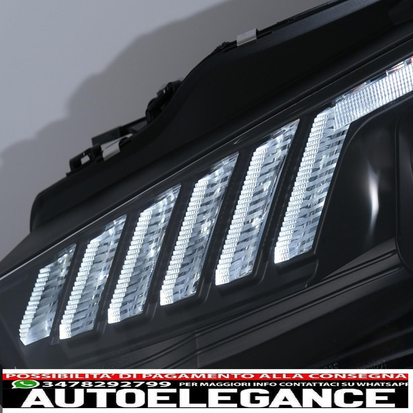 xenon led drl headlights suitable for audi a4 b8.5 facelift (2012-2015) dynamic sequential turning light black