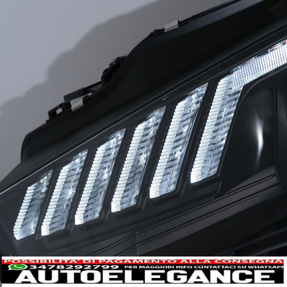 xenon led drl headlights suitable for audi a4 b8.5 facelift (2012-2015) dynamic sequential turning light black