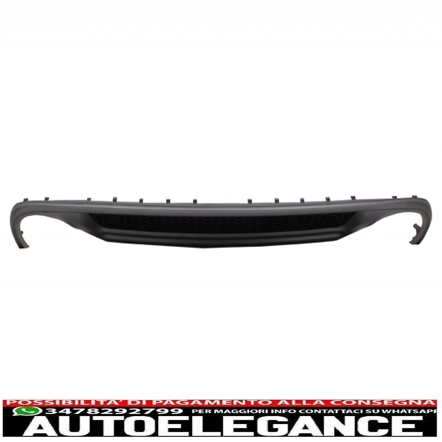 Diffusore d'aria con mantovana per paraurti posteriore adatto per audi a4 b8 facelift limousine avant (2012-2015) con terminali di scarico terminali di scarico solo design s-line paraurti standard