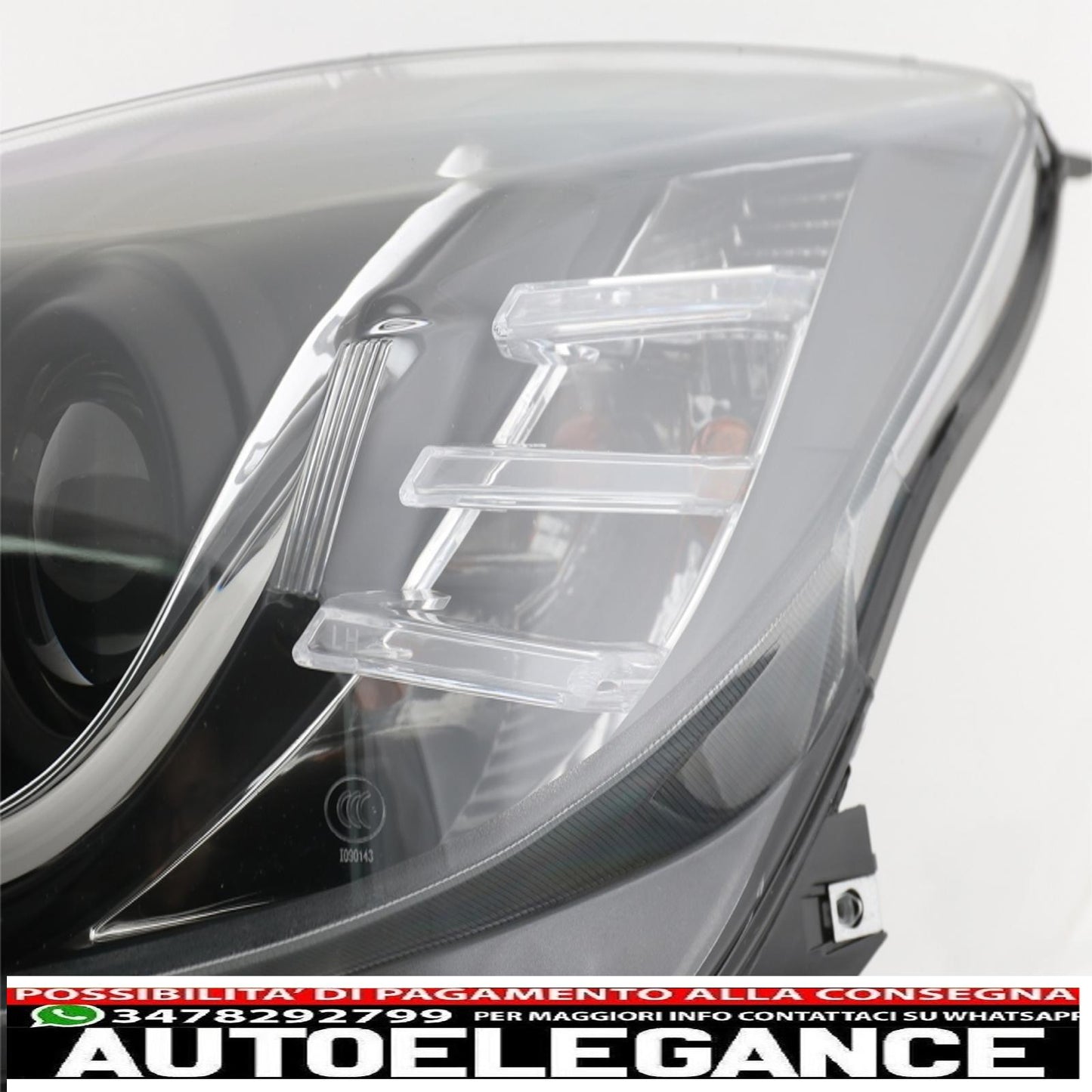 led drl headlights suitable for opel insignia (2008-2012) black daytime running lights