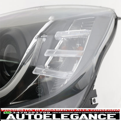 led drl headlights suitable for opel insignia (2008-2012) black daytime running lights