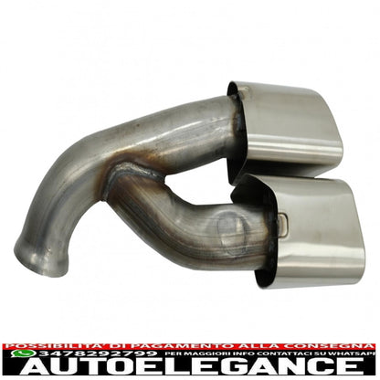 dual exhaust tips exhaust tips suitable for porsche cayenne 92a facelift (10/2014-2017) turbo design 