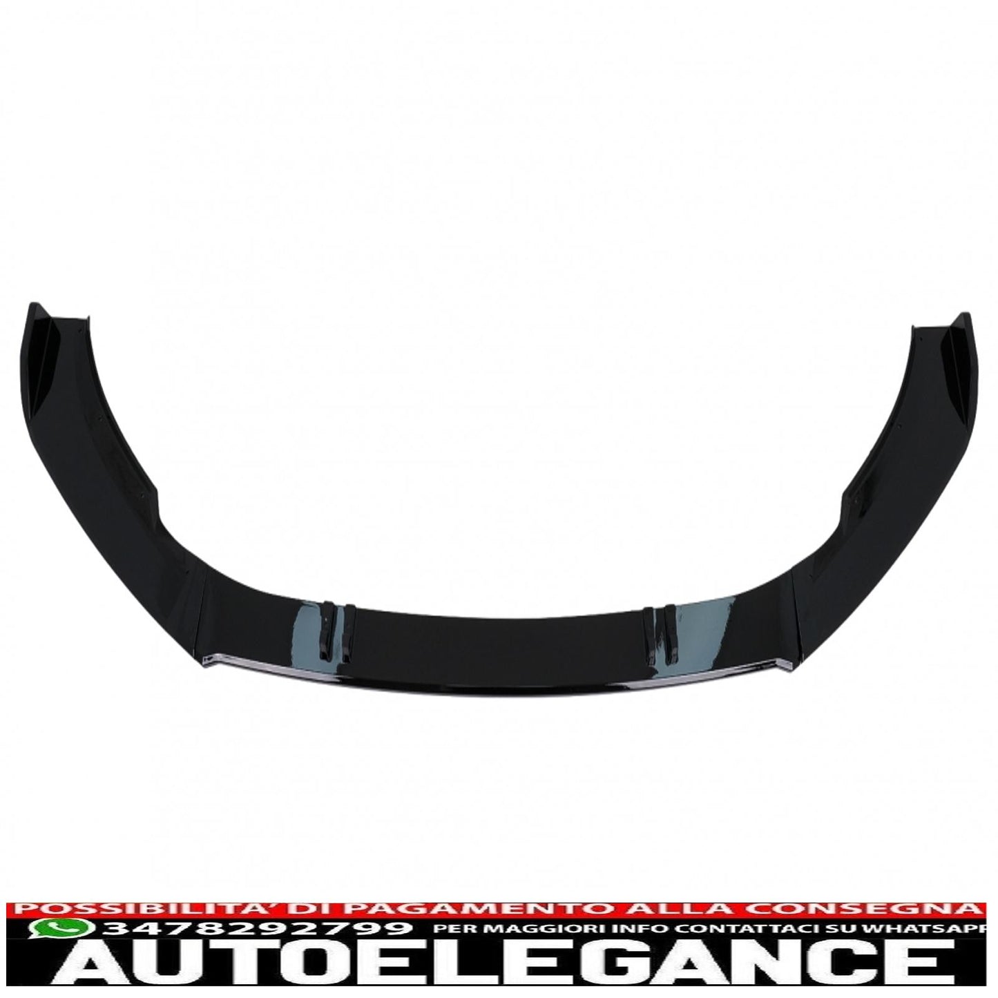 Front bumper lip extension additional spoiler suitable for vw polo aw mk6 (2018-up) piano black