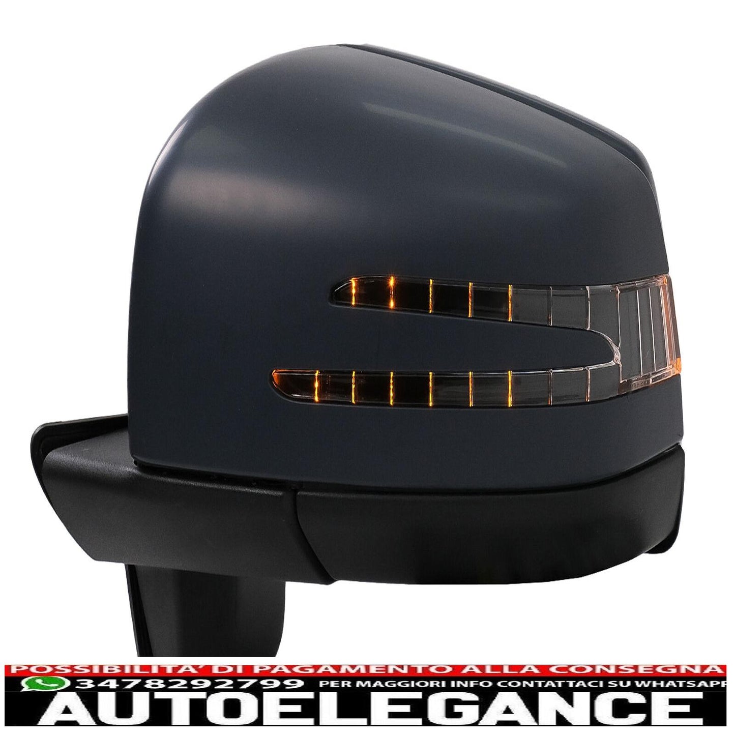 Complete Mirror Assembly for Mercedes G W463 89-18 SMD LED Lights Black - show original titleOriginal textComplete Mirror Assembly for Mercedes G W463 89-18 SMD LED Lights Black