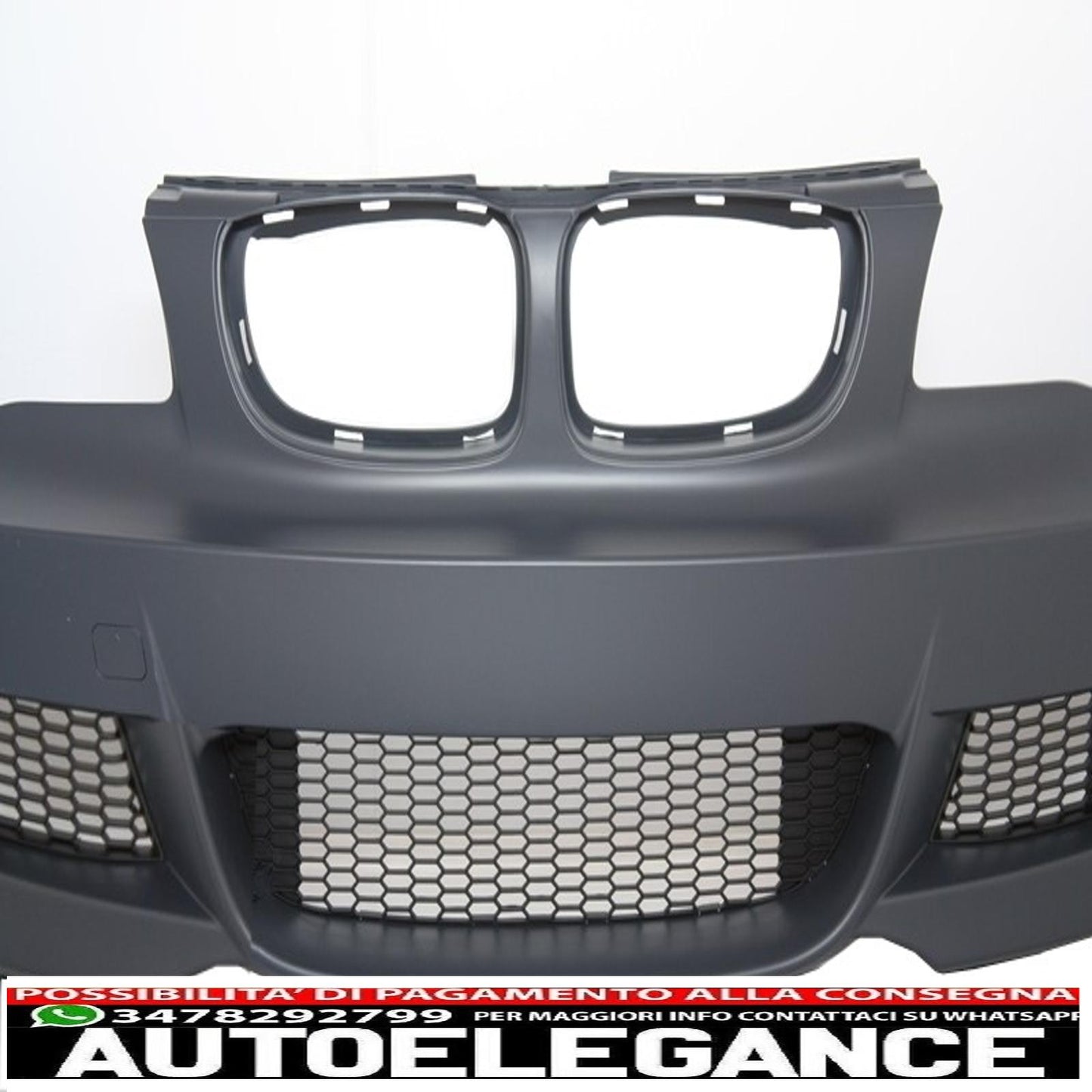 complete body kit with double carbon tailpipes suitable for bmw 1 series e87 hatchback (2004-2011) m-technik m sport design without pdc