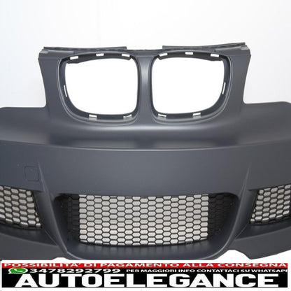 complete body kit with double carbon tailpipes suitable for bmw 1 series e87 hatchback (2004-2011) m-technik m sport design without pdc