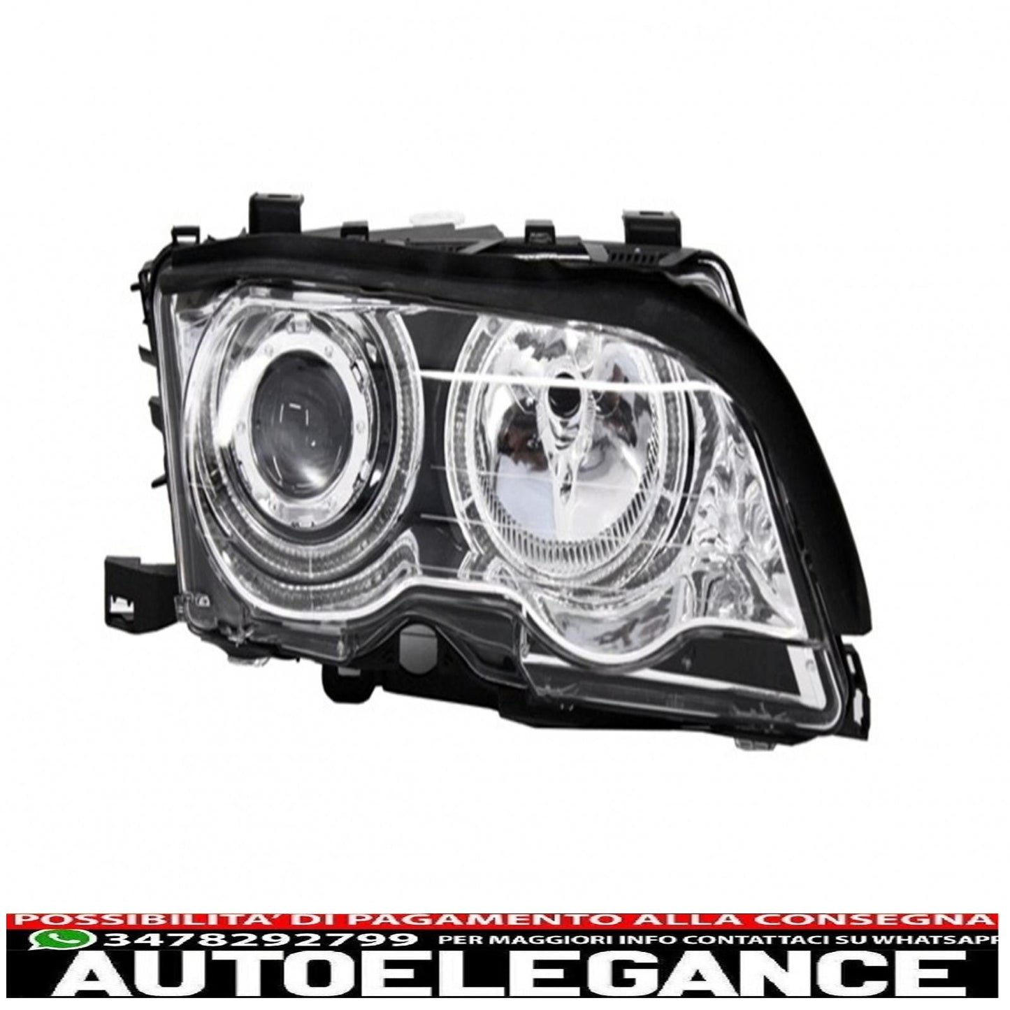 front bumper design m-tech ii without fog lights angel eye headlights suitable for bmw 3 series e46 coupe cabrio 1992-2002 