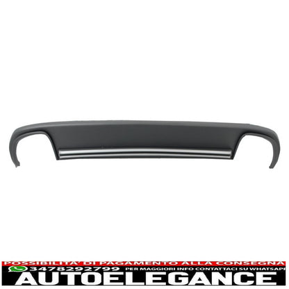 Diffusore d'aria con mantovana per paraurti posteriore adatto per audi a4 b8 pre restyling (2008-2011) con terminali di scarico e terminali di scarico limousine/avant s4 design