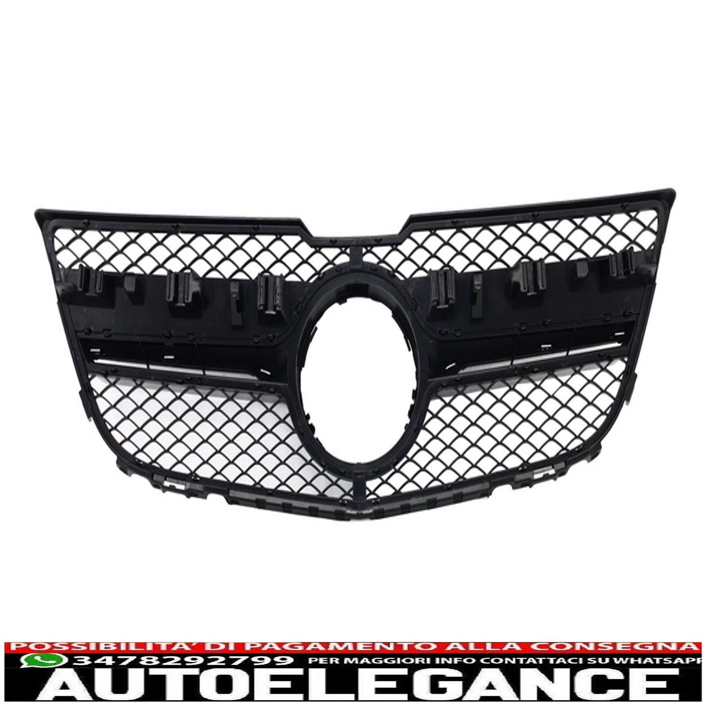 griglia anteriore adatta per mercedes benz classe glk x204 (2013-2015) design nero