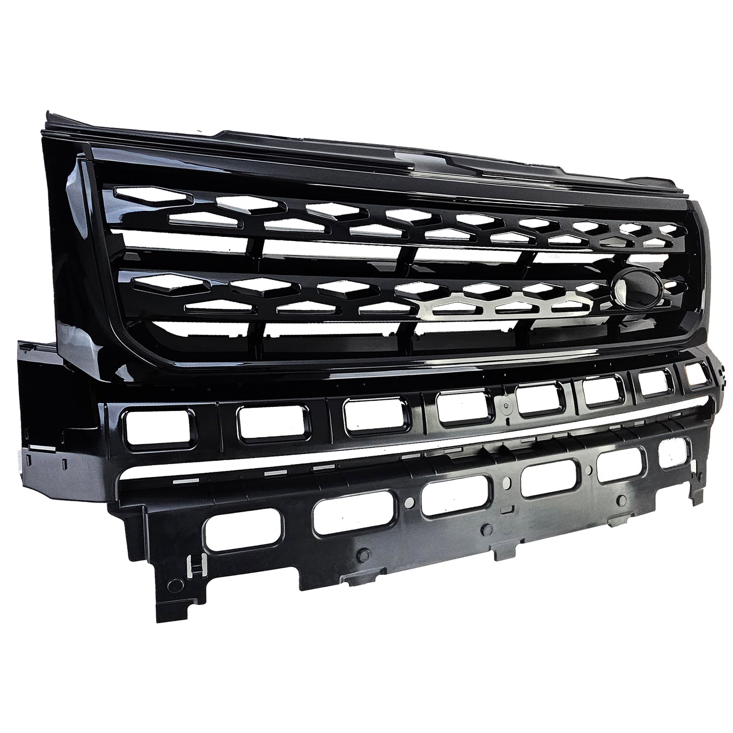 GRIGLIA ADATTA PER RANGE ROVER FREELANDER 2 2007-2014 LOOK NERO LUCIDO