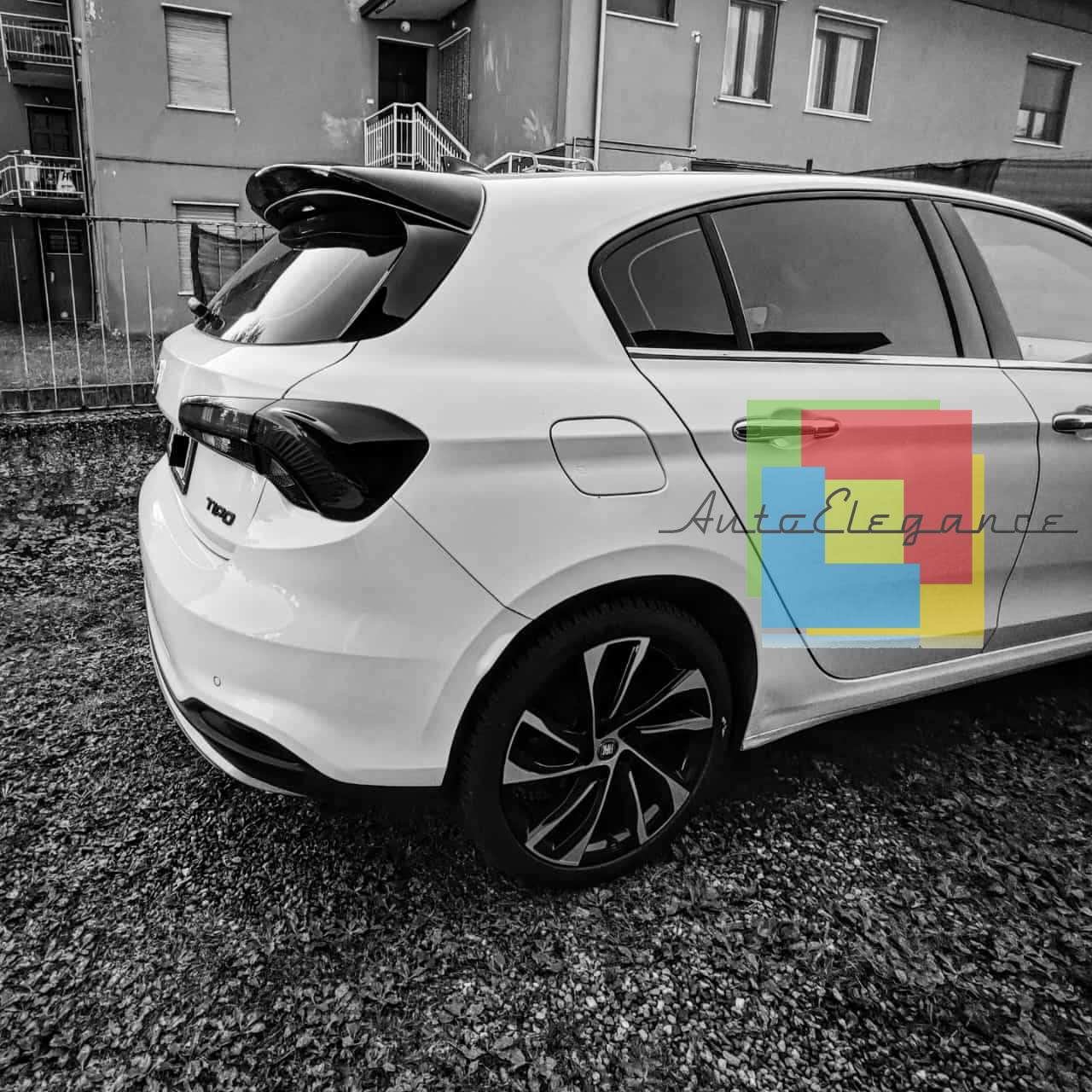 SPOILER TETTO ADATTO PER FIAT TIPO 2015+ HATCHBACK LOOK NERO LUCIDO SPORTIVO