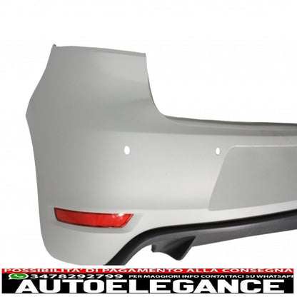 paraurti posteriore adatto per vw golf 6 vi (2008-2012) con impianto di scarico completo e fanali posteriori full led luci di svolta sequenziali dinamiche design gti