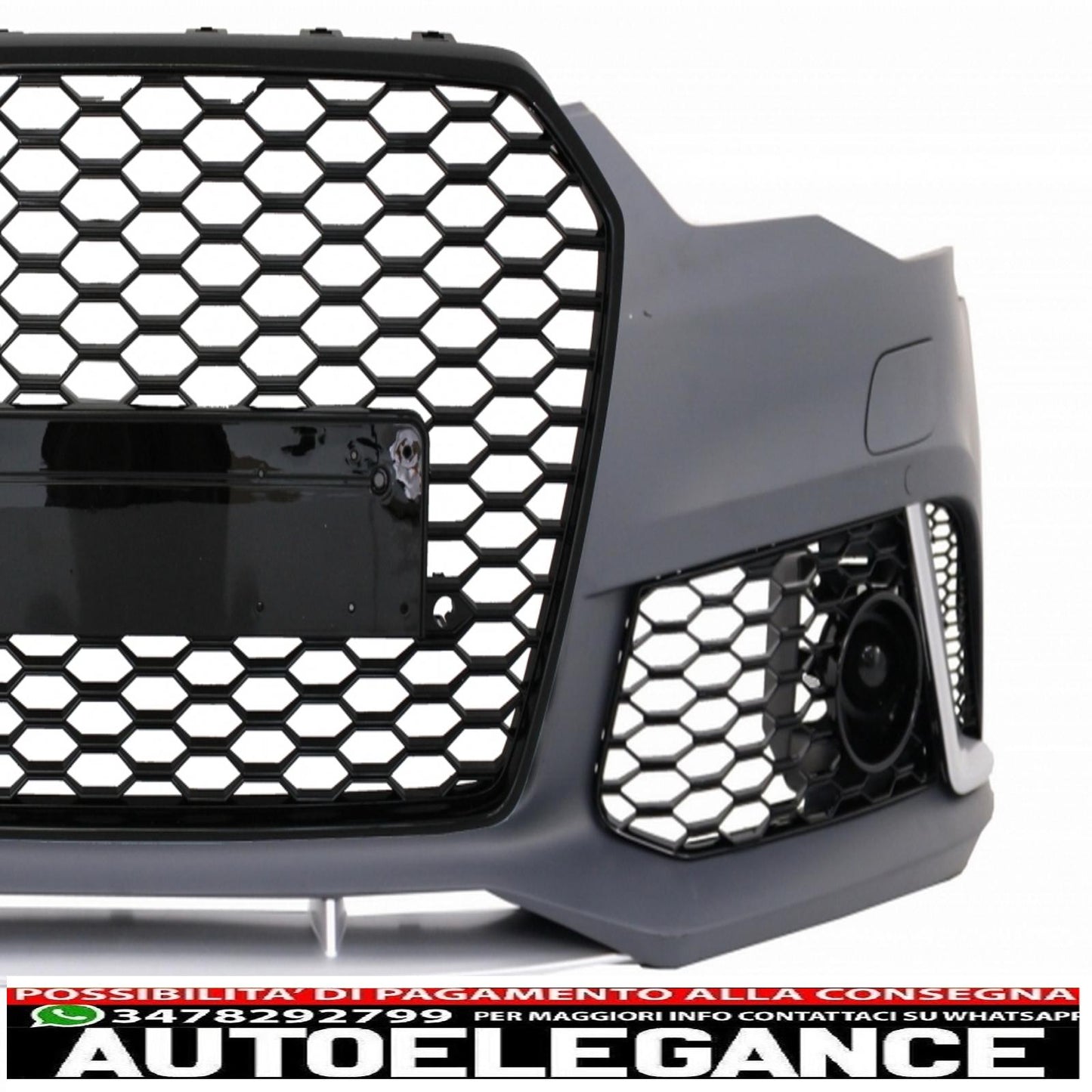 front bumper with additional spoiler suitable for audi a6 c7 4g facelift (2015-2018) rs6 design 
