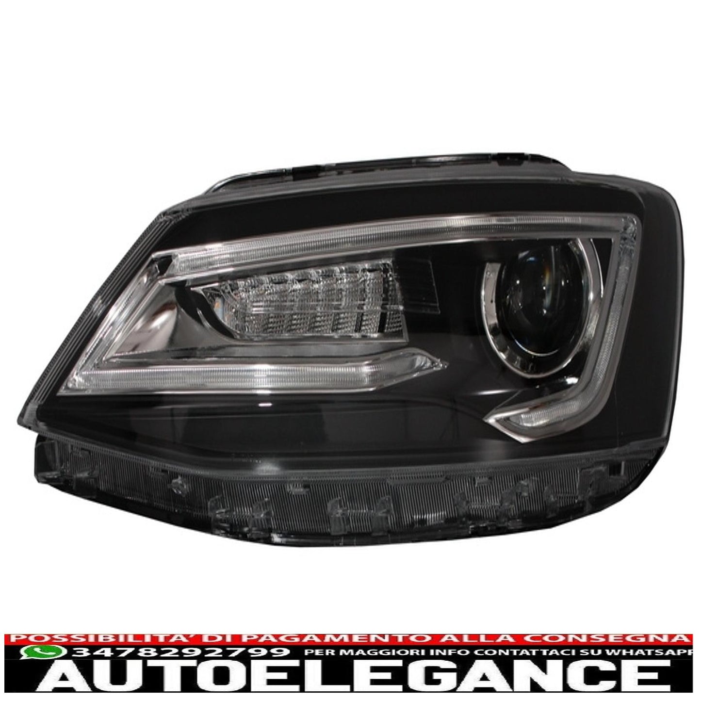 led drl headlights suitable for vw jetta mk6 vi (2011-2017) bi-xenon design dynamic and fluid signals demon look 