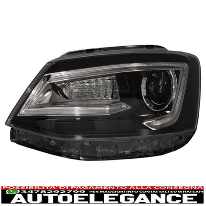 led drl headlights suitable for vw jetta mk6 vi (2011-2017) bi-xenon design dynamic and fluid signals demon look 