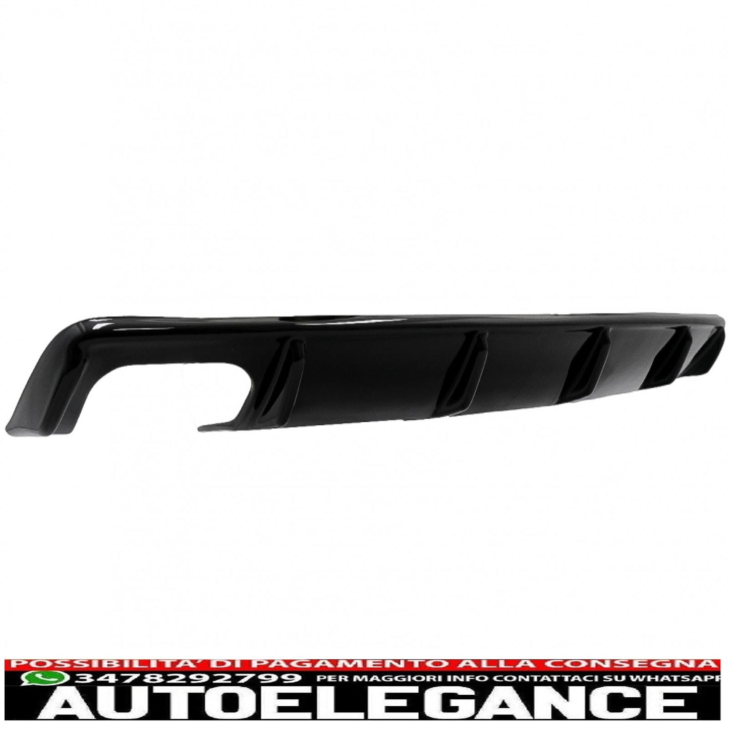 Diffusore d'aria mantovana paraurti posteriore adatto per skoda octavia ii (2004-2009) pianoforte nero