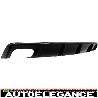 Diffusore d'aria mantovana paraurti posteriore adatto per skoda octavia ii (2004-2009) pianoforte nero