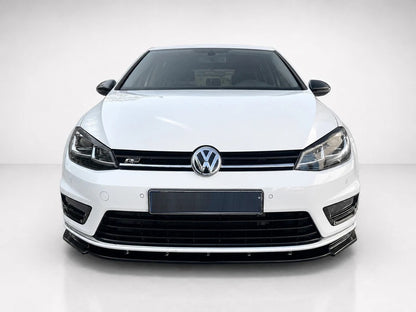 👉Splitter Anteriore adatto per VW Golf MK7 R / R-Line Nero Lucido ABS👈