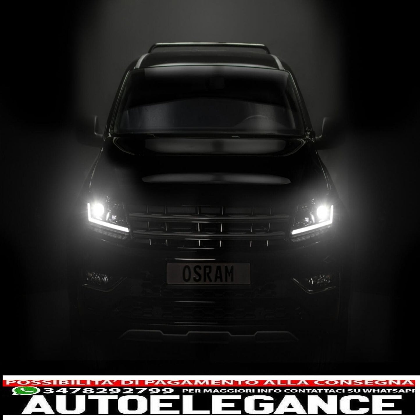 osram ledriving full led headlights suitable for vw amarok (2010-up) black dynamic sequential direction indicators 