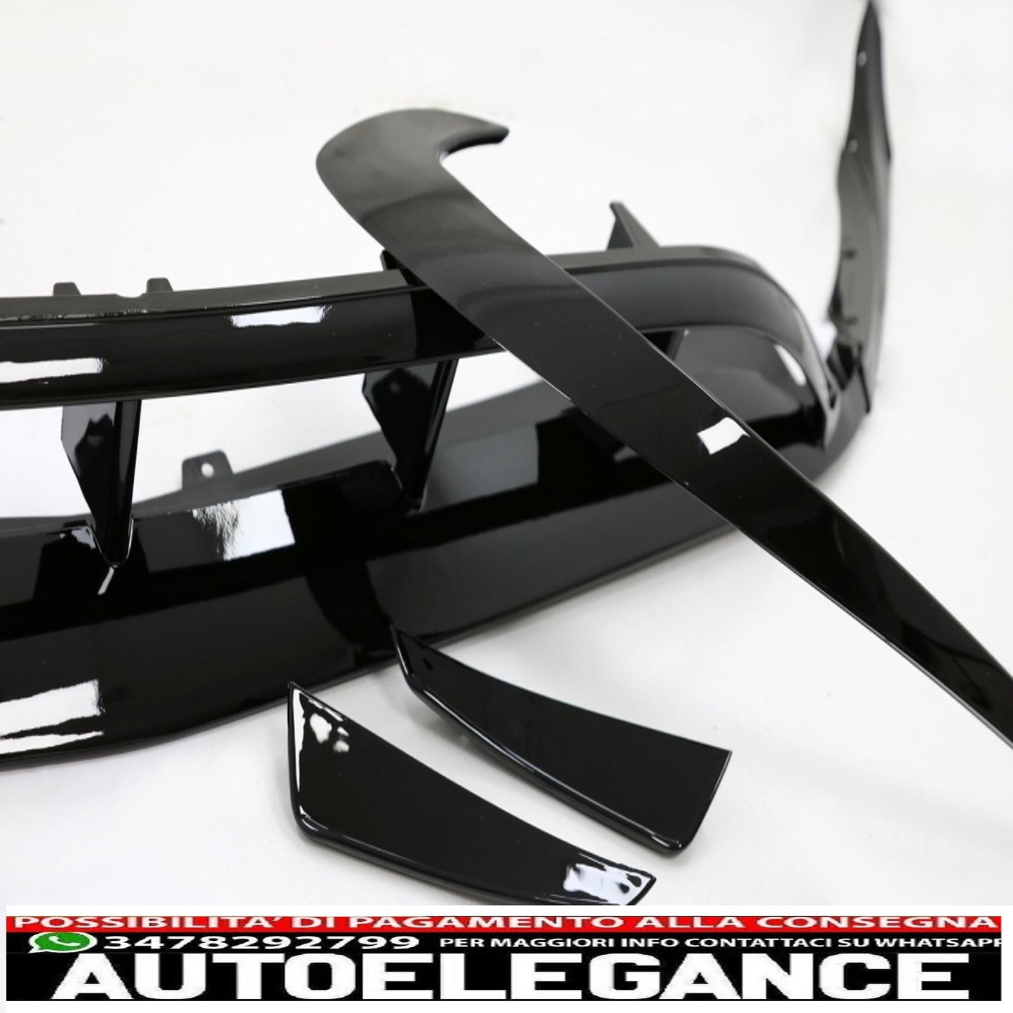 pacchetto diffusore posteriore e terminali di scarico con splitter anteriori e alette aerodinamiche adatto per mercedes classe A w176 (2015-2018) pacchetto sport