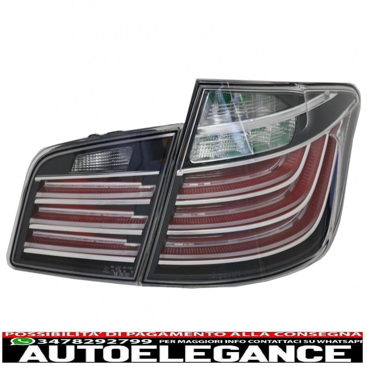 m performance led rear lights suitable for bmw 5 series f10 (2011-2017) black line design lci