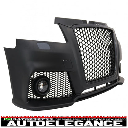 paraurti anteriore adatto per audi a3 se 8p 8pa facelift (2009-2012) design rs3 con fendinebbia