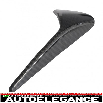 Trunk Spoiler with Turn Signal Covers, Side Marker Lights, Suitable for Tesla Model 3 (2017-up), Real Carbon