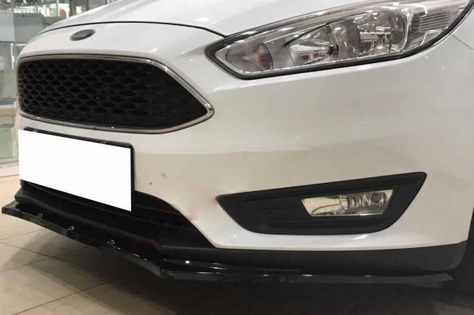 FORD FOCUS MK3 III LIP SPOILER UNDER FRONT BUMPER ABS BLACK 