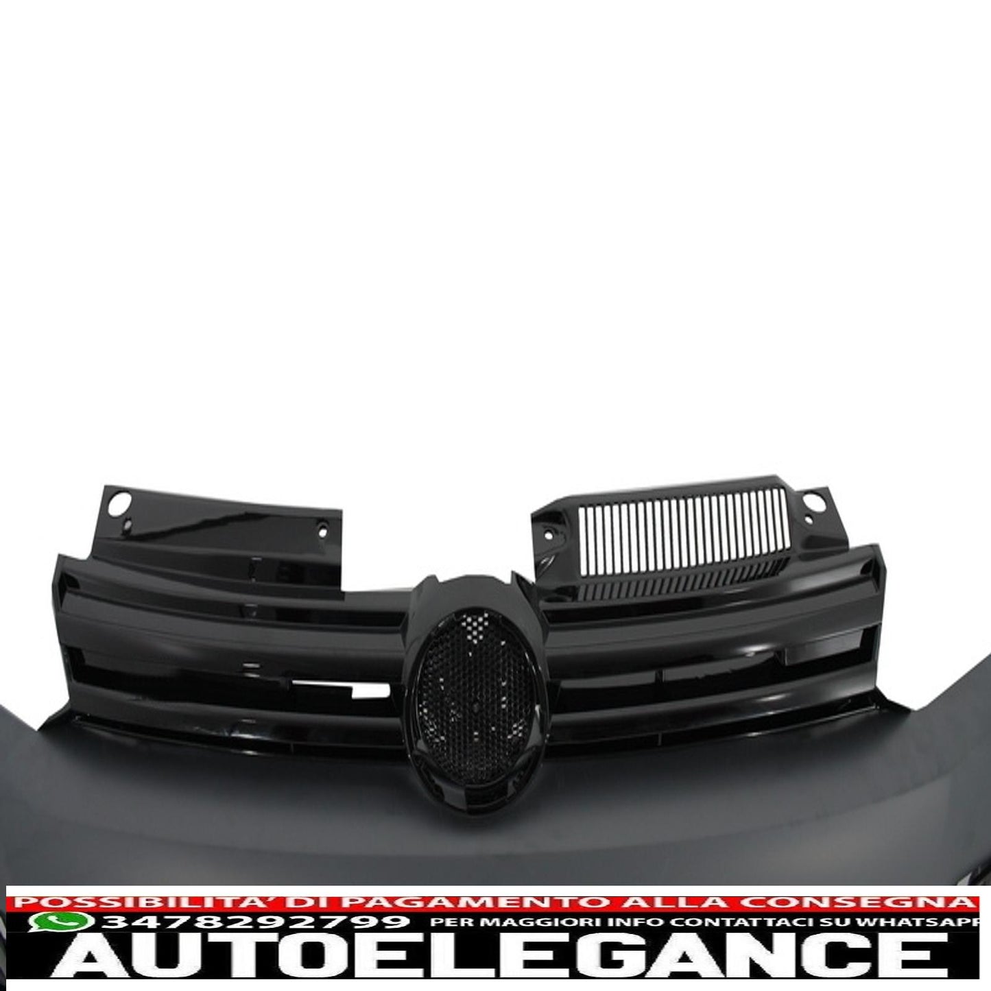 paraurti anteriore adatto per vw golf vi 6 mk6 (2008-2013) r20 look con minigonne laterali