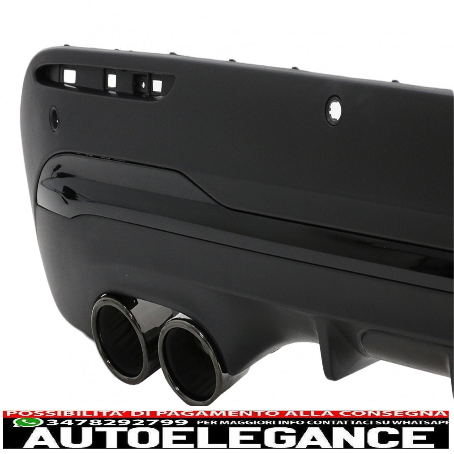 Rear Diffuser and Black Exhaust Tips Suitable for Mercedes Gla Suv H247 Sport Line (2020-) Aero 45s Design Night Package 