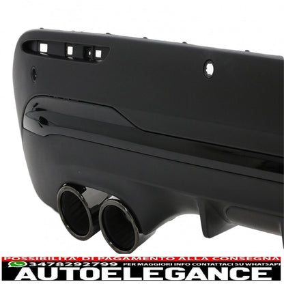 Rear Diffuser and Black Exhaust Tips Suitable for Mercedes Gla Suv H247 Sport Line (2020-) Aero 45s Design Night Package 