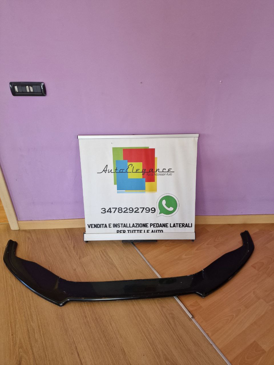 SPLITTER ANTERIORE ADATTO PER AUDI A6 4G C7 LOOK NERO LUCIDO DESIGN SPORTIVO
