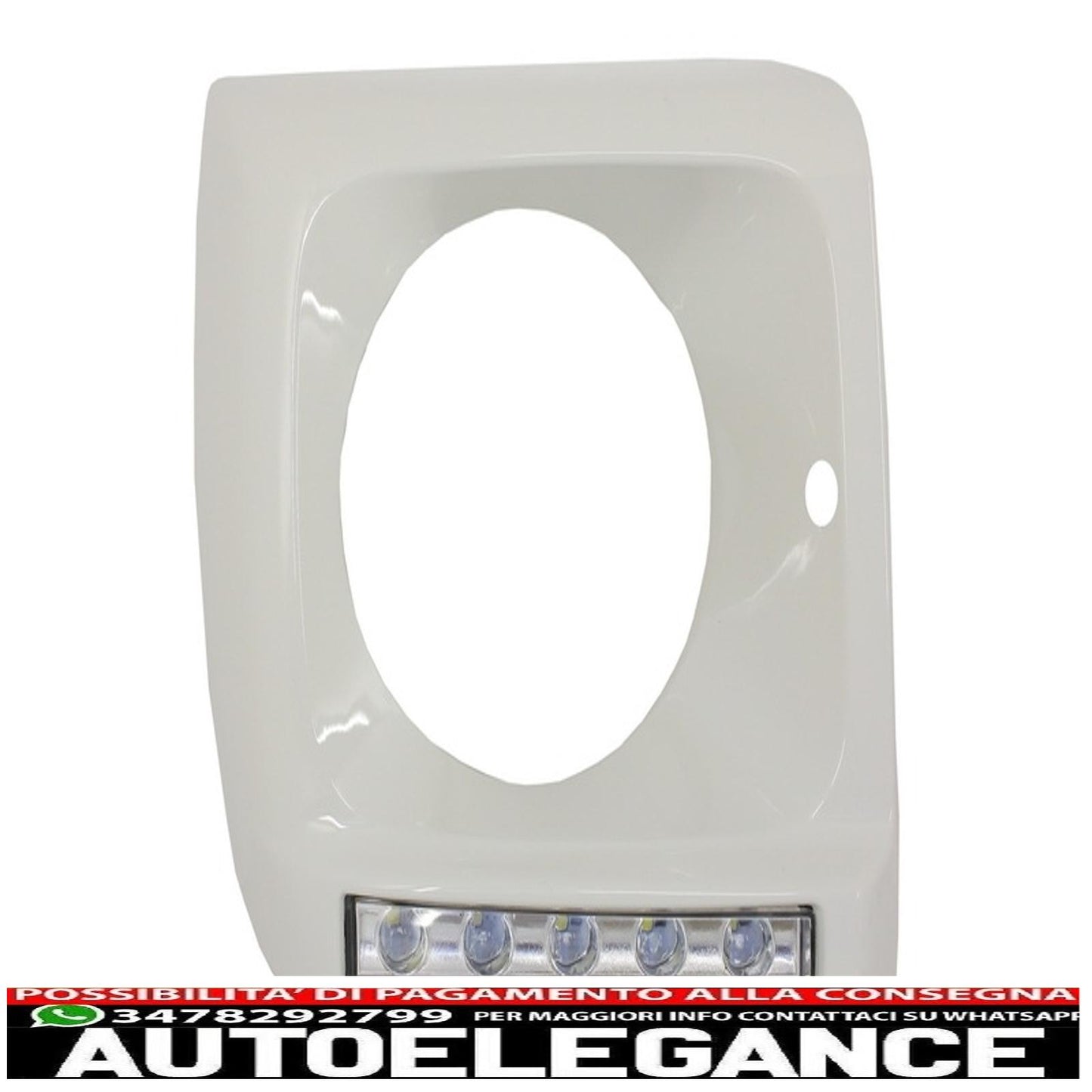 Copri fari bianchi con led drl luci di marcia diurna adatti per mercedes classe g w463 (1989-2012) g65 design cromato AUTOELEGANCERICAMBI